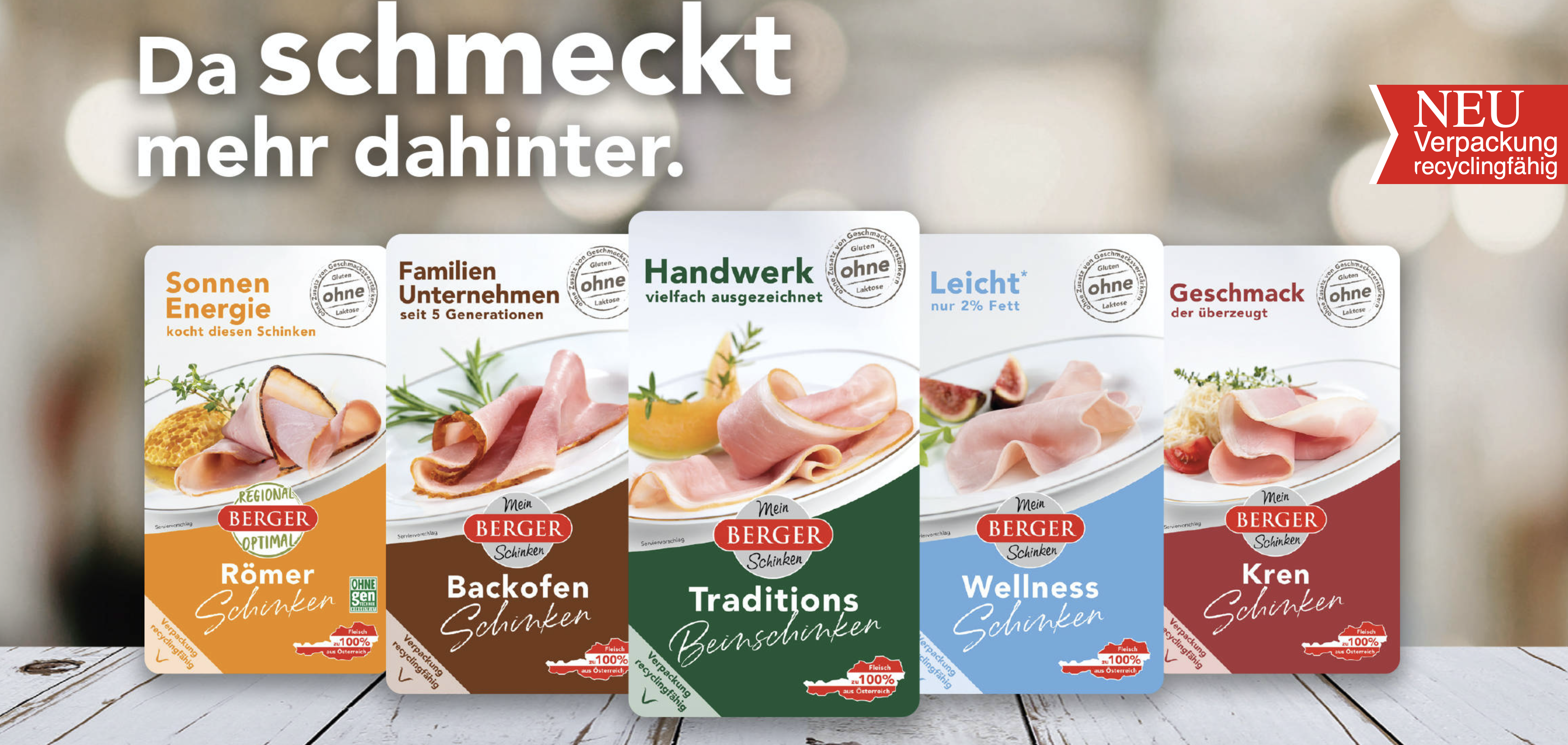 Berger Schinken setzt auf neue Verpackungen