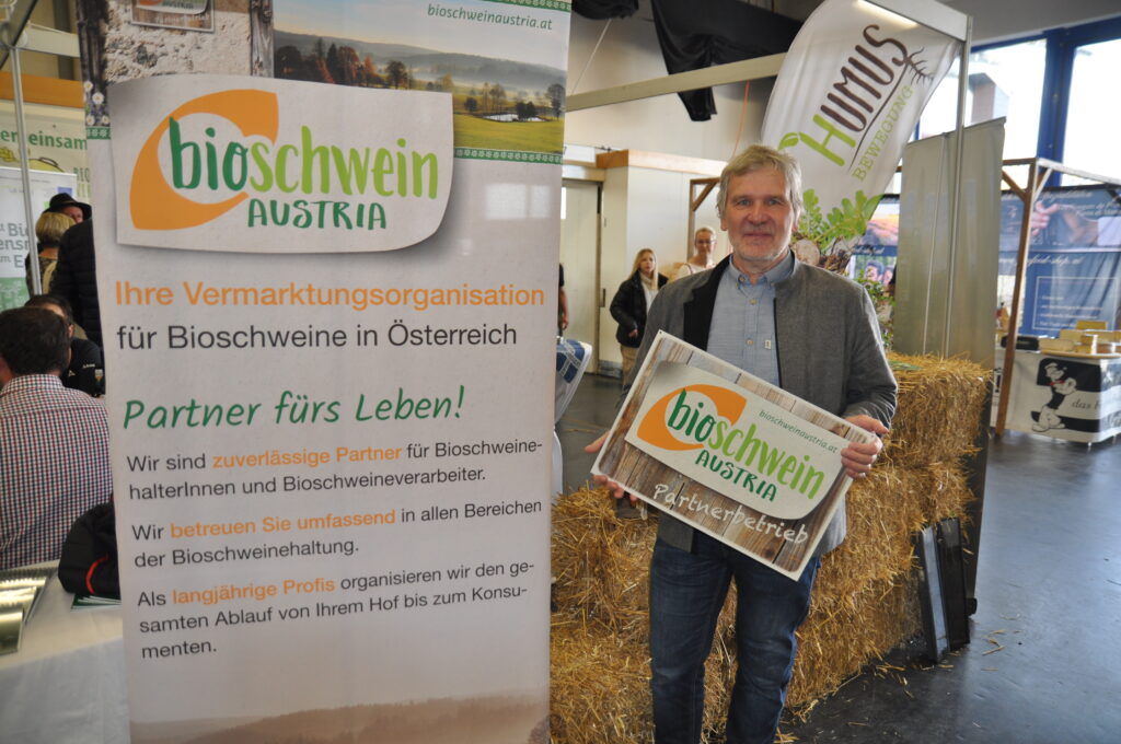 Obmann Johann Ollmann repräsentierte Bioschwein Austria.<br /> © HaRo