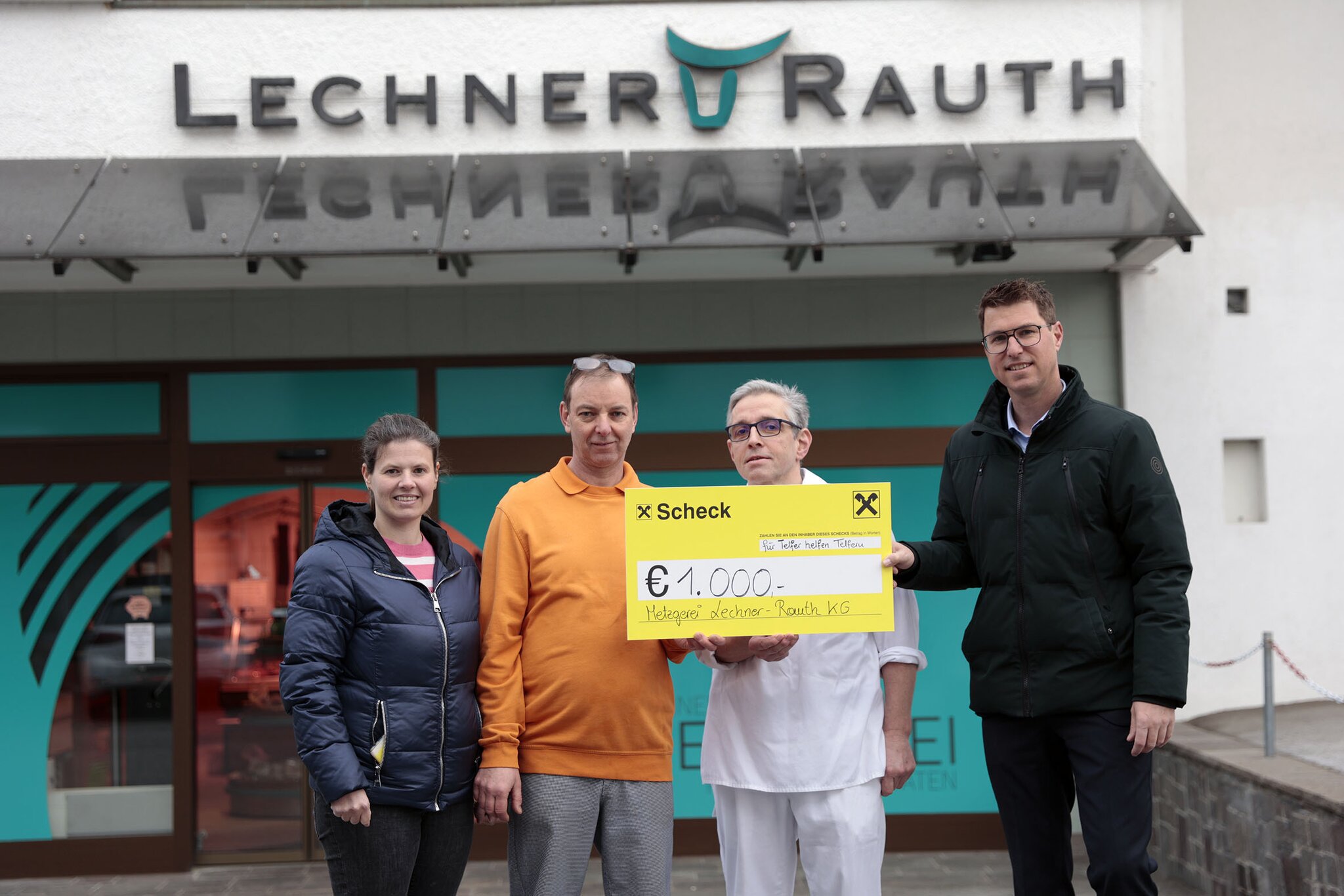 Telf: Metzgerei Lechner und Rauth spendet 1000 Euro
