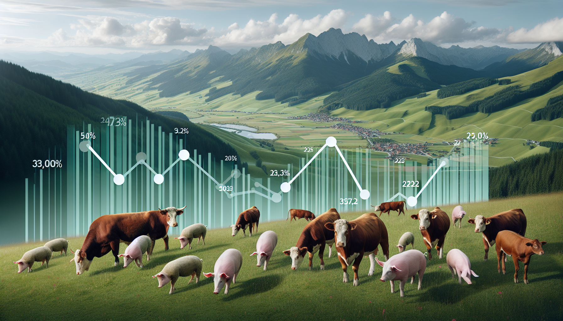 Aktuelle Daten: Rückgang der Nutztierbestände in Österreich im Jahr 2023